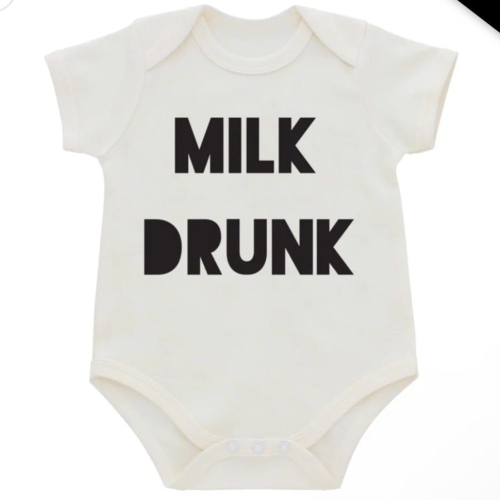 NWT Emerson and Friends Milk Drunk Baby Onesie - 3/6